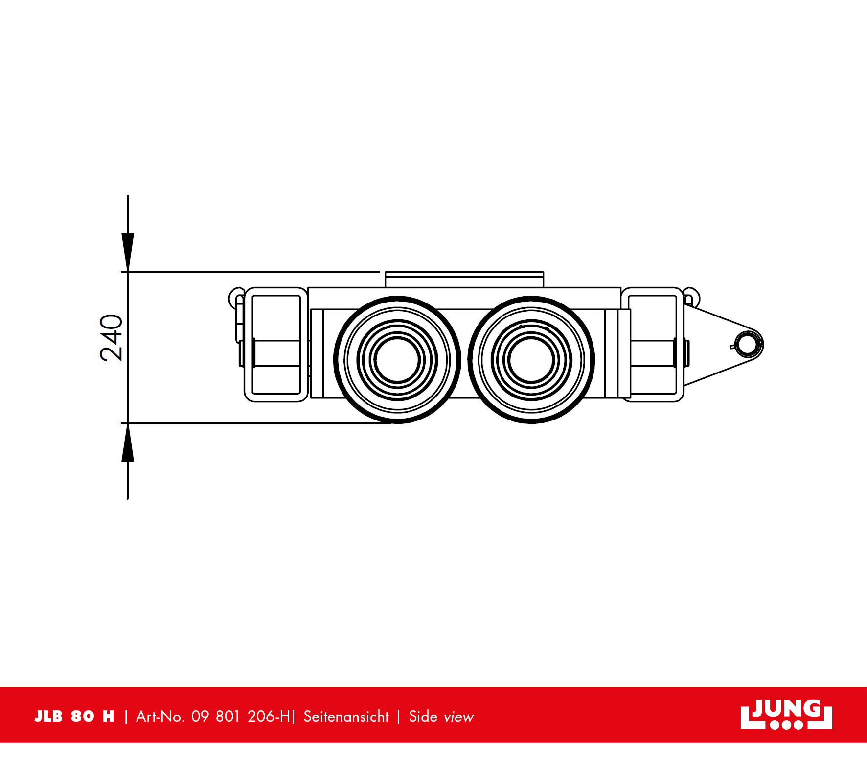Powerful transportation with the JL 80 H steerable trolley from JUNG